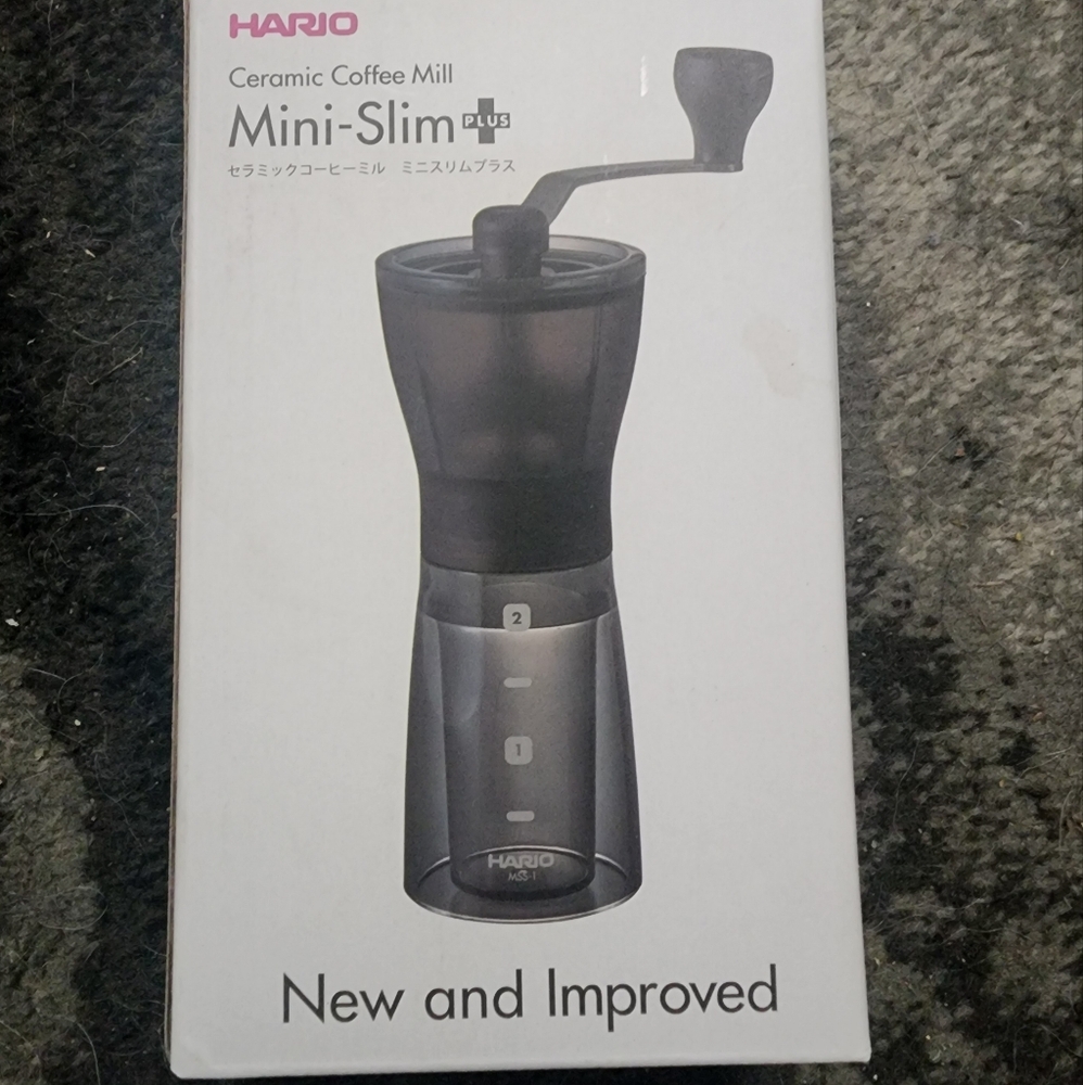 HARIO Mini-Slim Plus Ceramic Coffee Mill - Black